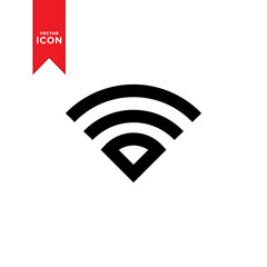 Wifi icon. Wireless signal icon vector. Trendy Flat design style on white background.