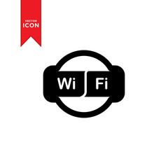 Wifi icon. Wireless signal icon vector. Trendy Flat design style on white background.