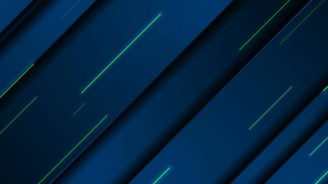 Dark blue geometric motion design with orange neon laser lines. Technology background. Seamless looping. Video animation Ultra HD 4K 3840x2160