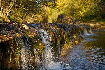 Image of a threshold on a mountain river.