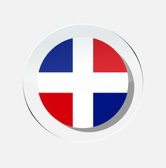 dominican republic country flag circle icon with a white background