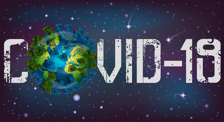 Fototapeta premium Background, Coronavirus Covid-19 infects the Earth. vector illustration