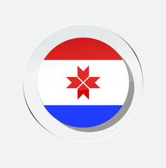 mordovian country flag circle icon with white background