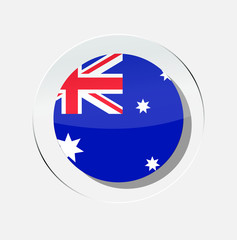 Obraz na płótnie Canvas Australian country flag circle icon with white background