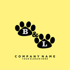 Initial Letter BL Logo With circle Template Vector