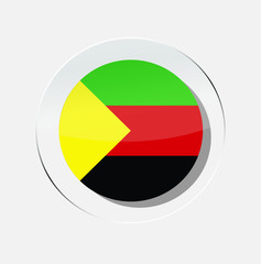 Azawad country flag circle icon with a white background