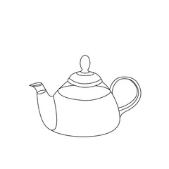 Glass teapot isolated on a white background.