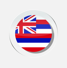 hawaii country flag circle icon with white background