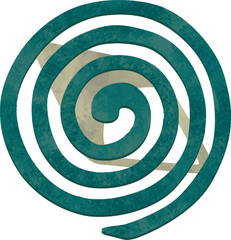 蚊取り線香：夏　真夏　虫刺され　虫　蚊　イラスト　挿絵　8月　7月　風情　風流