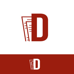 Simple design initial letter D for element design