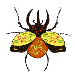 Decorative bug isolated on a white background. Vector graphics.