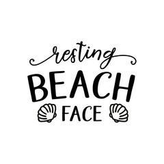 Resting beach face