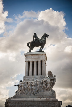 Statue of General Maximo Gomez in the town square, Havana, Cuba