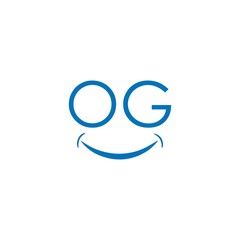 OG O G Logo Smile and Vector, Modern