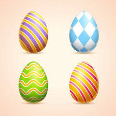 Colorful Easter eggs collection