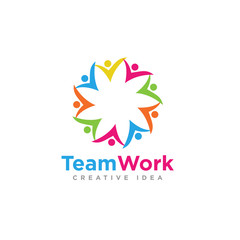 Community or Team Logo Design Vector