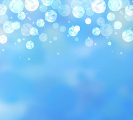 しゃぼん玉青背景