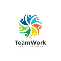 Community or Team Logo Design Vector