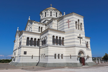 Fototapeta na wymiar St. Vladimir Cathedral in Tauric Chersonesos, Sevastopol, Crimea