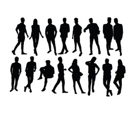 Business People Activity Silhouettes, art vector design