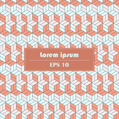 simple repeated pattern in isometric grid for background, wallpaper, paper wrapping, backdrop - 331358085