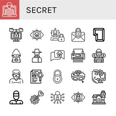 secret icon set