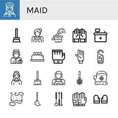 maid icon set