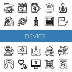 Set of device icons