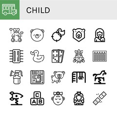 Set of child icons