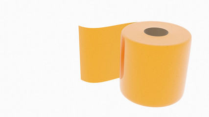 gold toilet paper. Concept of the price idea , illustration of high demand.