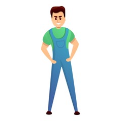 Electric worker icon. Cartoon of electric worker vector icon for web design isolated on white background