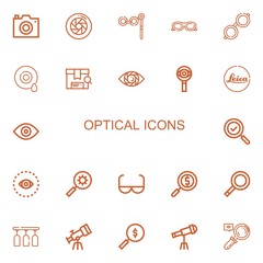 Editable 22 optical icons for web and mobile