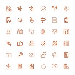 Editable 36 choice icons for web and mobile