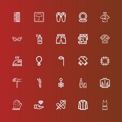 Editable 25 fashion icons for web and mobile
