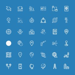 Editable 36 map icons for web and mobile