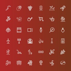 Editable 36 agriculture icons for web and mobile