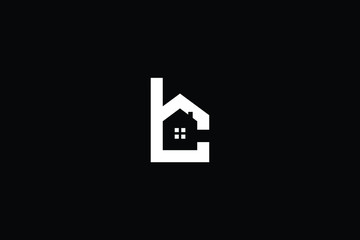 Logo design of L in vector for construction, home, real estate, building, property. Minimal awesome trendy professional logo design template on black background.
