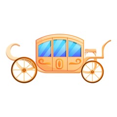 Wedding carriage icon. Cartoon of wedding carriage vector icon for web design isolated on white background