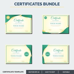 Professional template certificate of achievement. Editable and ready to print. Just change with your company and name.