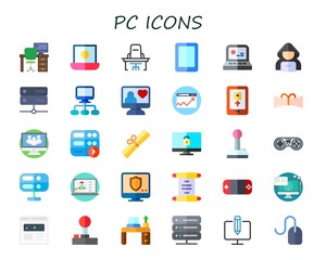 Modern Simple Set of pc Vector flat Icons