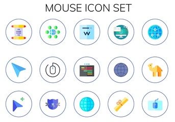 Fototapeta premium mouse icon set