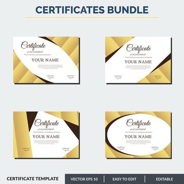 Professional Template Certificate Of Achievement. Editable And Ready To Print. Just Change With Your Company And Name.