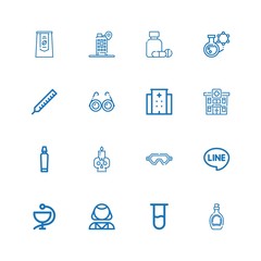 Editable 16 medical icons for web and mobile