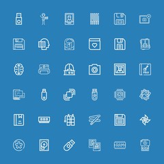 Editable 36 memory icons for web and mobile