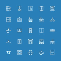 Fototapeta na wymiar Editable 25 closet icons for web and mobile