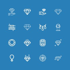 Editable 16 gem icons for web and mobile