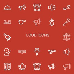 Editable 22 loud icons for web and mobile