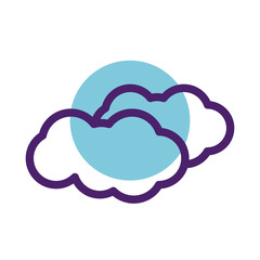 cloud sky line style icon