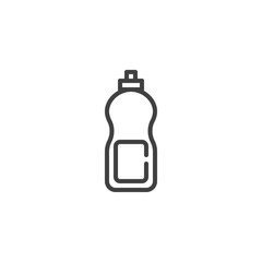 Detergent bottle line icon. linear style sign for mobile concept and web design. Dishwashing liquid outline vector icon. Symbol, logo illustration. Vector graphics