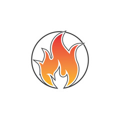 Fire flame vector illustration design template